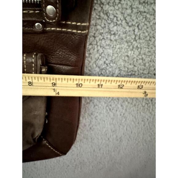 Fossil Crossbody Bag Women Brown Leather Suede Boho Utility Y2K Indie Hippie - Picture 14 of 14